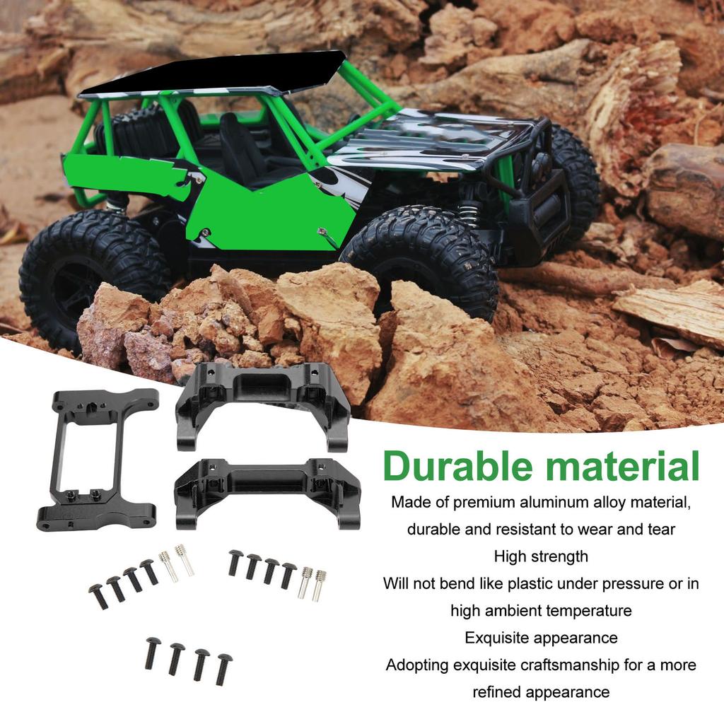 RC Front Rear Bumper Mount Servo Mount Set Aluminum Alloy Bumper Mount Servo Mount for   1Celsius10 RC Crawler Car