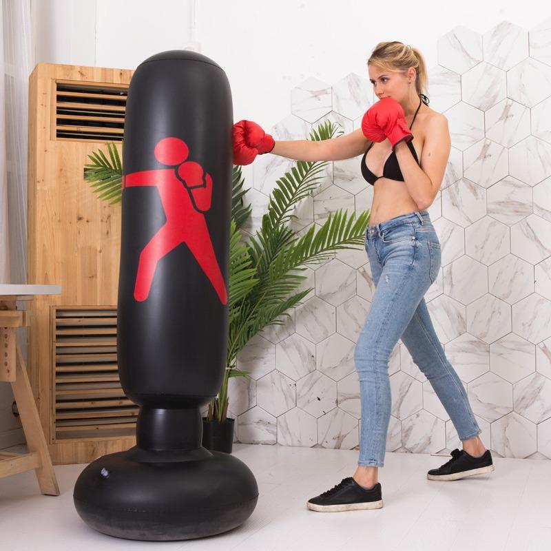 Boxing Column Boxing Target Boxing Sandbag Adult Children Taekwondo Thickened Inflatable Fitness Tumbler Household