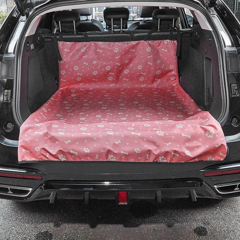 

TG-PCU009 Waterproof Car Trunk Rear Back Seat Cover Pet Dog Seat Mat Protector Hammock Pad Liner Pink/Claw