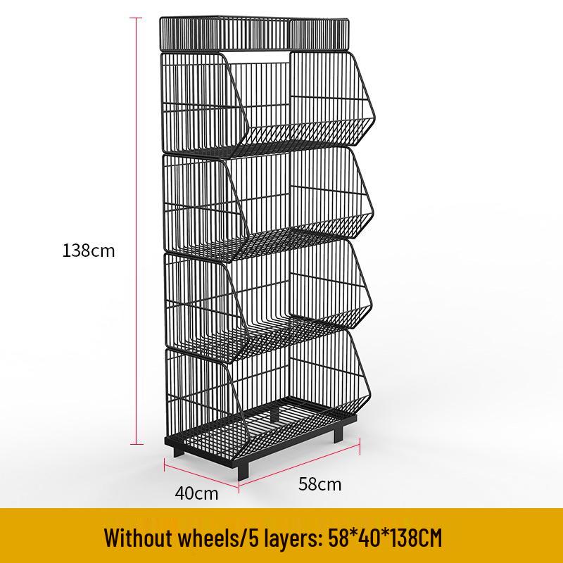 Multi-Layer Stackable Display Basket for Snacks & Vegetables