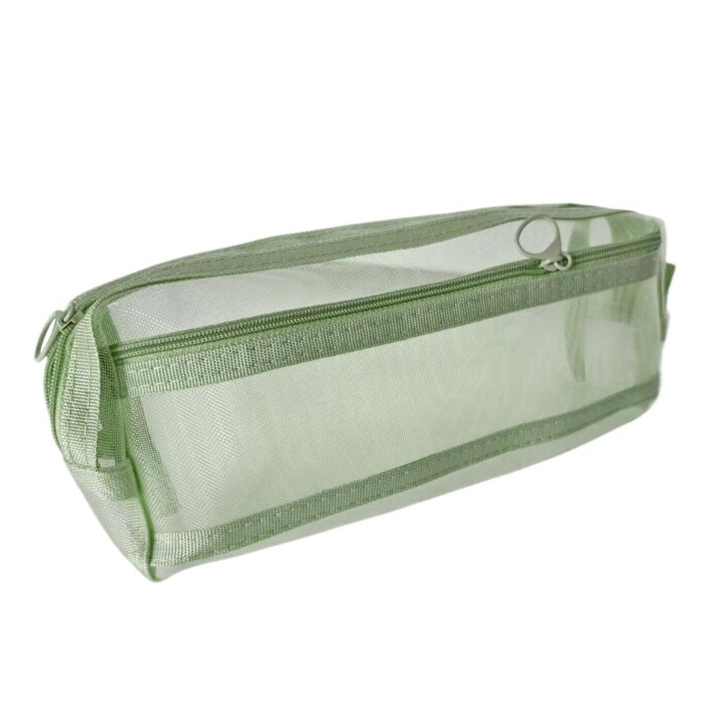 Clear Pencil Case Double Layers Mesh Pencil Pouch Mesh Bag Large Capacity Pen Bag Back To School Supplies for Girl