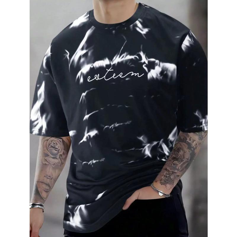 Herr T-shirt med draktryck Casual Andningsbart tyg Grafisk T-shirt Streetstyle Utomhusmode Kortärmad skjorta Herr T-shirts