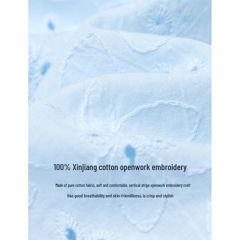 INMAN French Hollow Out Embroidered Irregular A-Line Strappy Dress