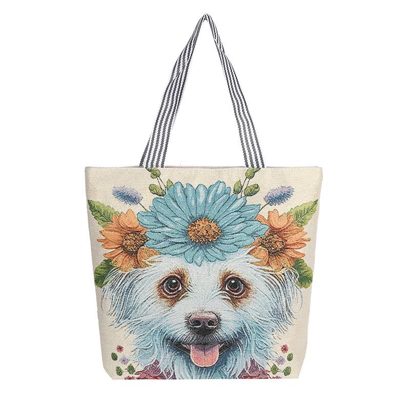 New large-capacity fitness portable short-distance travel bag women's environmentally friendly tote bag versatile shoulder casual canvas bag