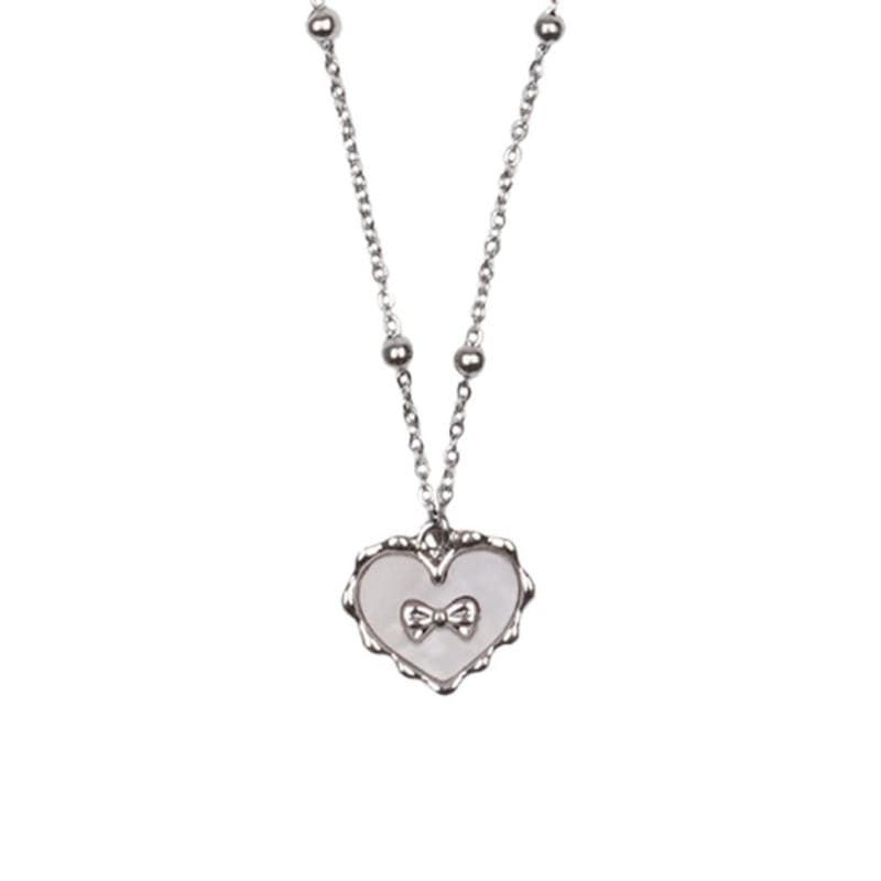 HIGHSCHOOLDISCO Fairy Heart Ribbon Necklace