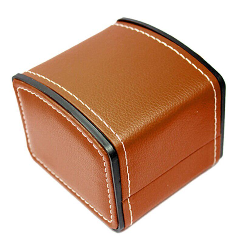 

Футляр для часов с откидной крышкой, простой стиль, искусственная кожа, съемная подушка, контейнер для хранения ювелирных изделий, держатель для хранения, дорожный органайзер, чехол