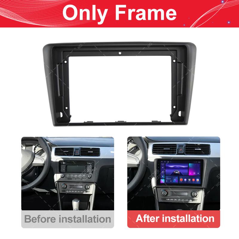 For Skoda Rapid Spaceback 2013-2019 Fascia Radio Dvd Stereo Cd Panel Dash Mounting Installation Trim Kit Face Frame Bezel with W