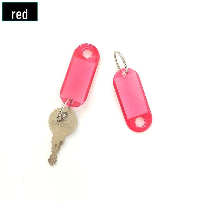 Transparent Colored Plastic Key and Luggage Tag with Hotel Number Classification