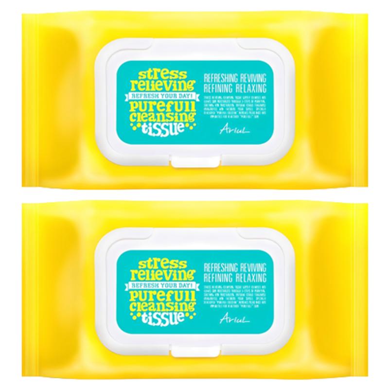 Ariul Stress Relieving Pureful Cleansing Tissues, 80 sheets, 2 pcs