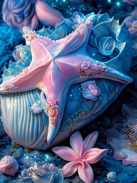 Fantasy Romance Beach Diamond Painting Kits Shell Conch Scenery Diy Diamond Art Embroidery Mosaic Cross Stitch Home Decor S420