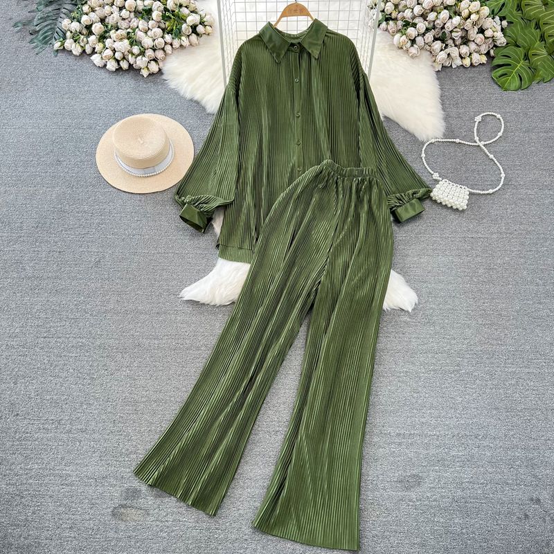 Sanzhai Ruched Socialite Lantern Single-Breasted Fashion Suit