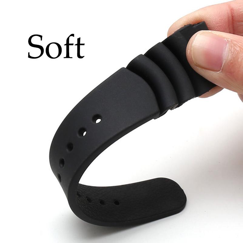 Für Seiko Prospex Uhrenarmband 18mm 20mm 22mm 24mm Wasserdichtes Harzarmband Weiches Tauchgummi Armband Zubehör Herren Sportgürtel