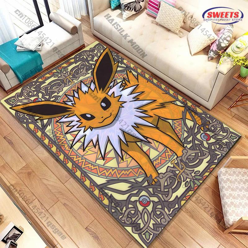 Free Shipping! Various Styles Anime Eevee Evolution Rug,Carpet for Bedroom Living Room Sofa Kids Room All Seasons Decor Mat Gift