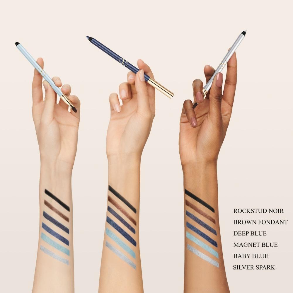 Valentino Colorgraph Wasserdichter Gel-Eyeliner Stift 0,04 Unzen 1 ml Rockstud Noir Tiefschwarz Matt