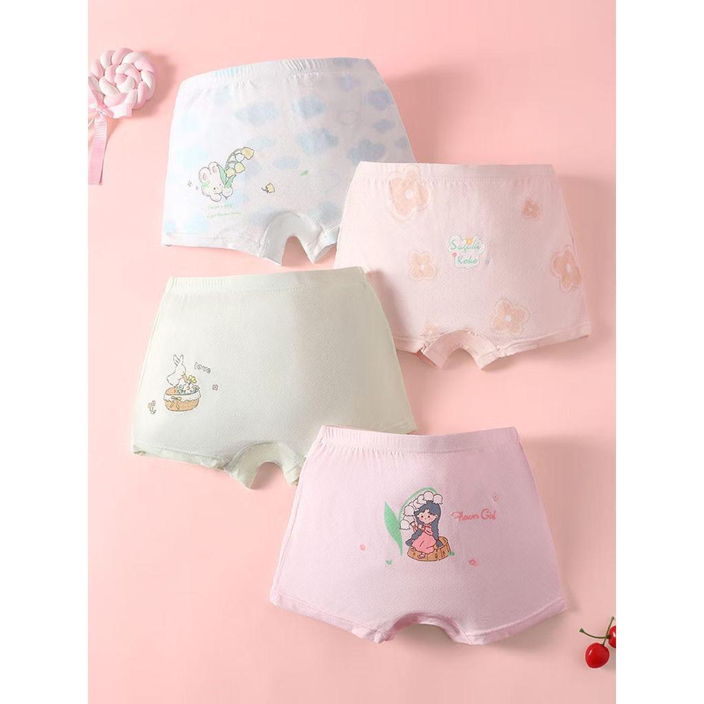 Girl's Nylon Ice Silk Safety Boxer Briefs - Antibacterial, Breathable, Cool, Anti-Exposure Summer Underwear