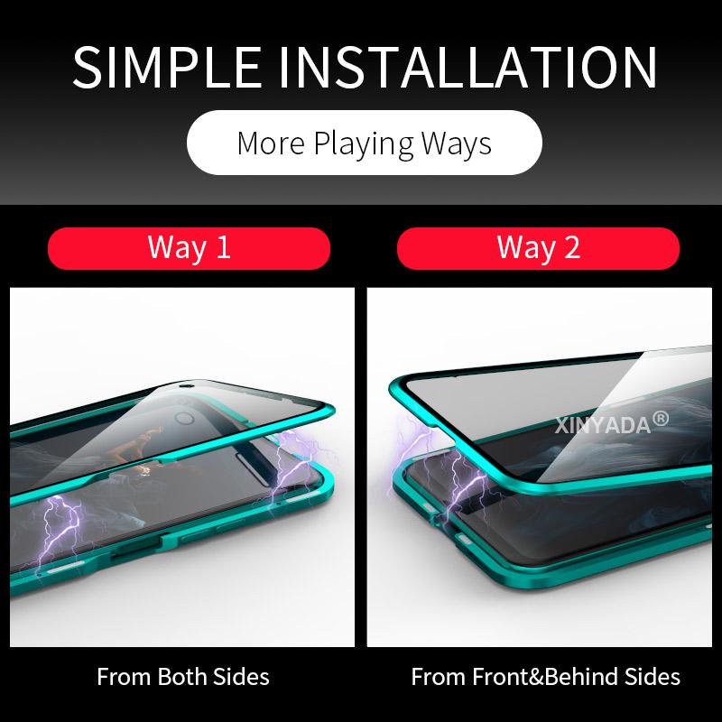 360° Double-sided Glass Phone Case for Huawei Pura 70 Pura70Pro P70 Ultra + Magnetic Lens Protector Anti-fall Protective Cover