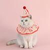 Conjunto de Bufanda y Sombrero de Cumpleaños para Mascotas Bufanda a Cuadros y Sombrero con Volantes Accesorios Temáticos para Fotografía para Gatos y Perros Adorable Set de Babero y Bufanda