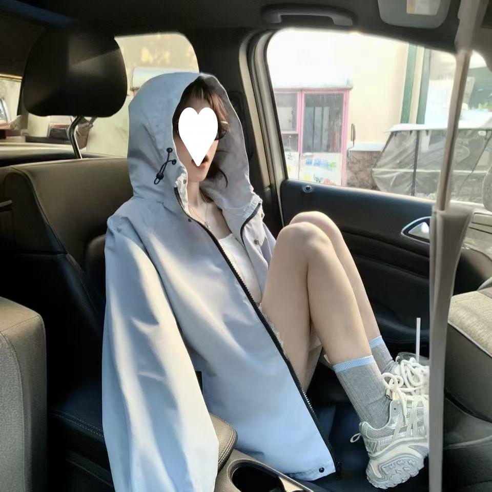 Women's Casual Outdoor Hooded Windbreaker - Stylish Loose-Fit Long Sleeve Jacket for Spring & Autumn