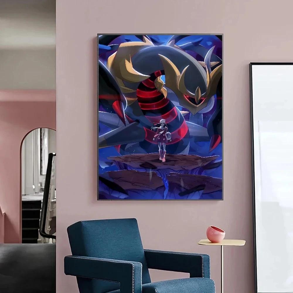 Pokemon Japanese Anime Peripheral Pikachu Charizard Giratina Wall Art Poster Decor Canvas PaintingModern Room Decorate Picture