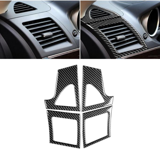 4Pcs Carbon Fiber Side Air Vent Cover Trim Fit for Mitsubishi Lancer 2008-2015