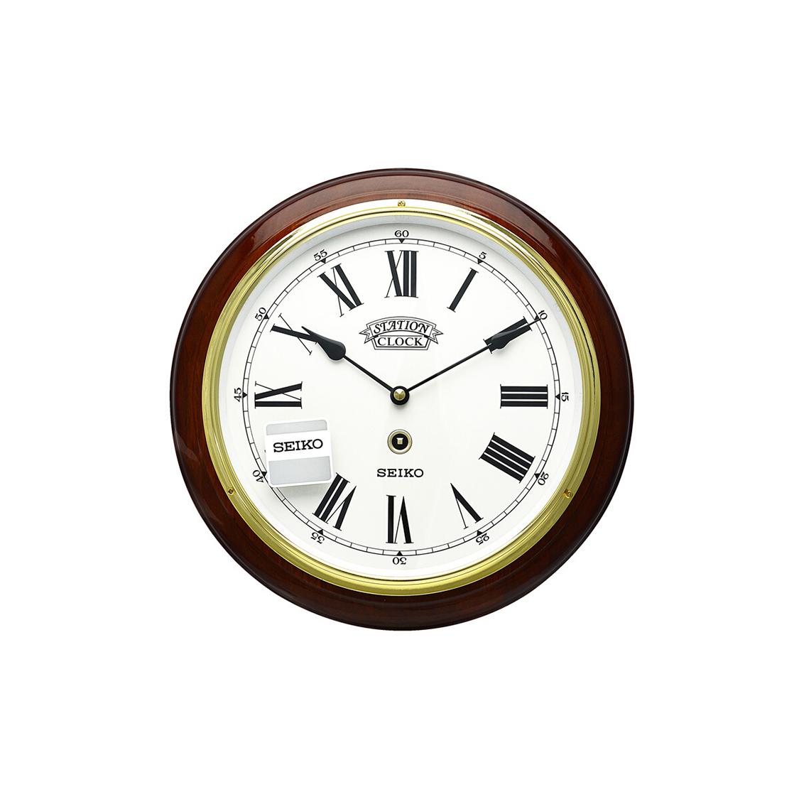 

SEIKO Quartz Movement Wooden Watch Case Wall Clock Unisex White Dial QXA143B QXA143B QXA143B