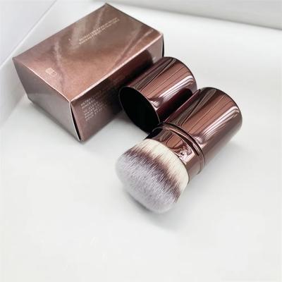 Retractable Kabuki Brush Dense Synthetic Hair Short Travel-Sized Foundation Powder Contour Makeup Brush Cosmetic Tools
