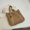 Handwoven Straw Tote Bag Women's Summer Beach Bag with Tassel Detail and Lightweight Design