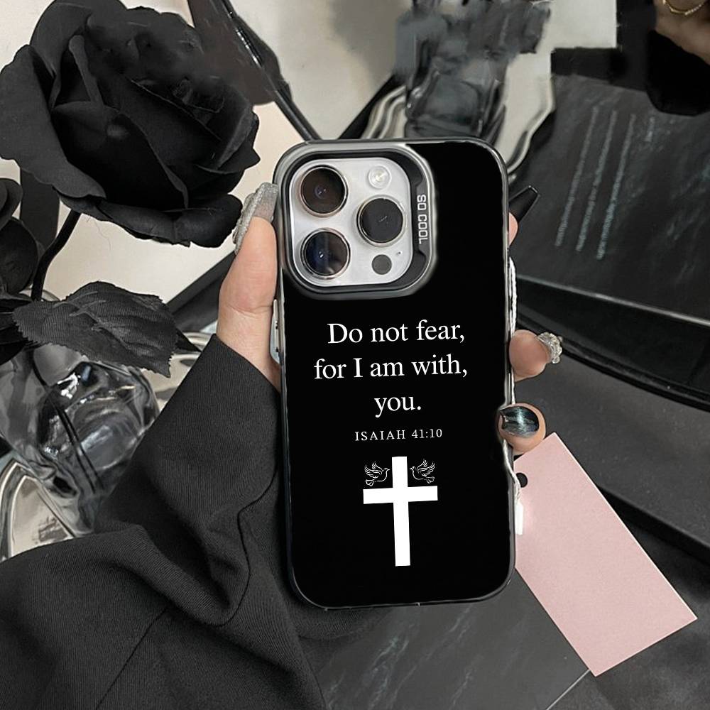

Bible Verse Jesus Christ Christian Phone Case For iPhone 17,16,15,14,13,12,Pro MAX White Matte Shockproof Cover iPhone12PRO