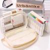 Large-Capacity Marker Storage Bag 64 Pieces Layered Handheld Diagonal Shoulder Transparent Bag Watercolor Pen Finishing Box