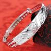 Silberschmuck Phönix fliegendes Armband Schmuck Handgeschnitztes und graviertes einzelnes Phönix-Schiebearmband