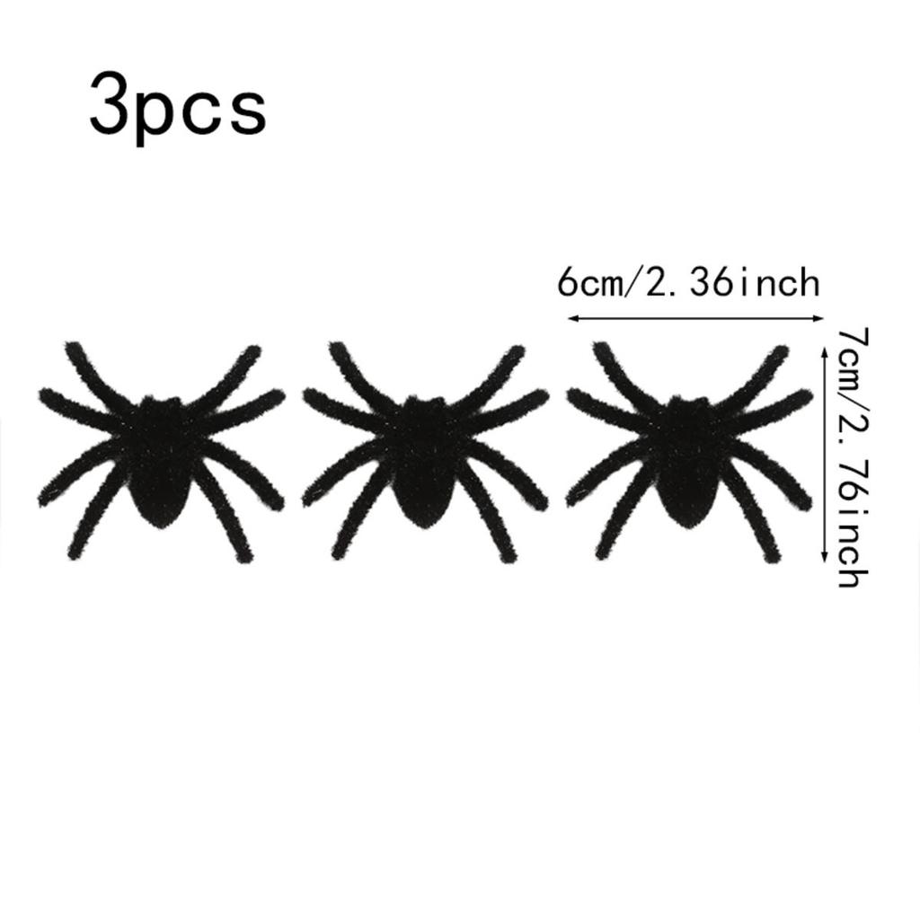 Halloween Spider Simulation Flocking Spider Party Scream Yard Garden Furnishings Props Horror Haunted Home Tricky Toy Decoration