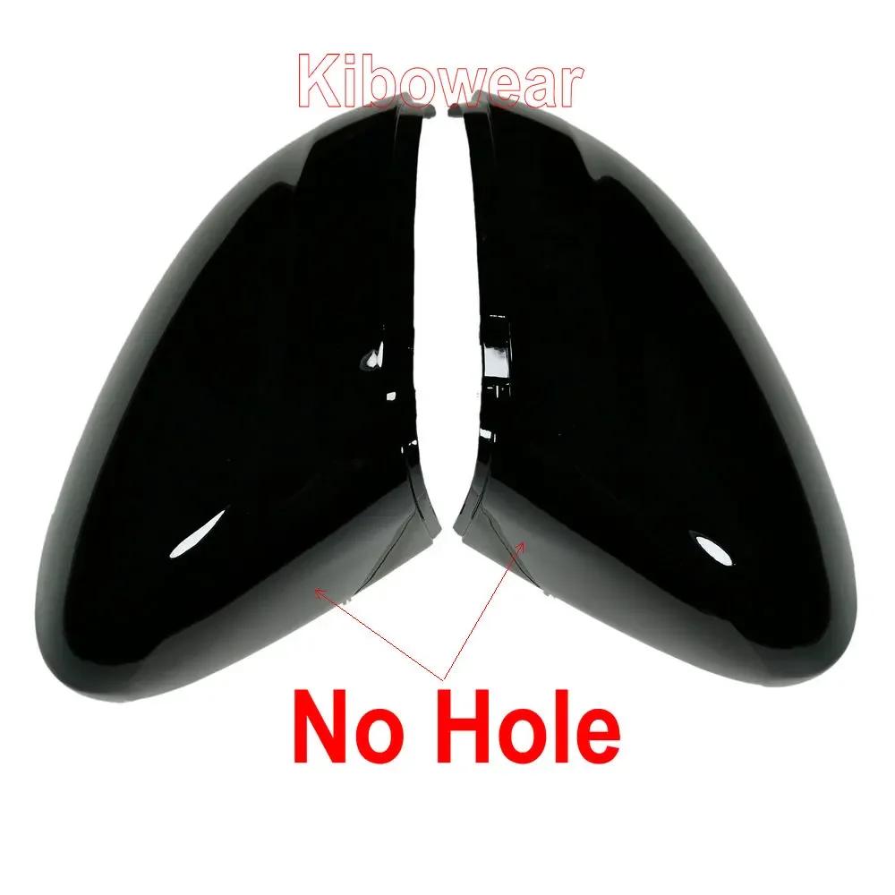 Pair Glossy black Side Mirror Caps for VW Golf GTI MK8 VIII 8 R Covers 2024 door wing rearview replace auto