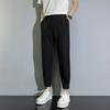 Fashion simple youth popular ins lazy solid color trendy trousers men's casual trend summer trousers new