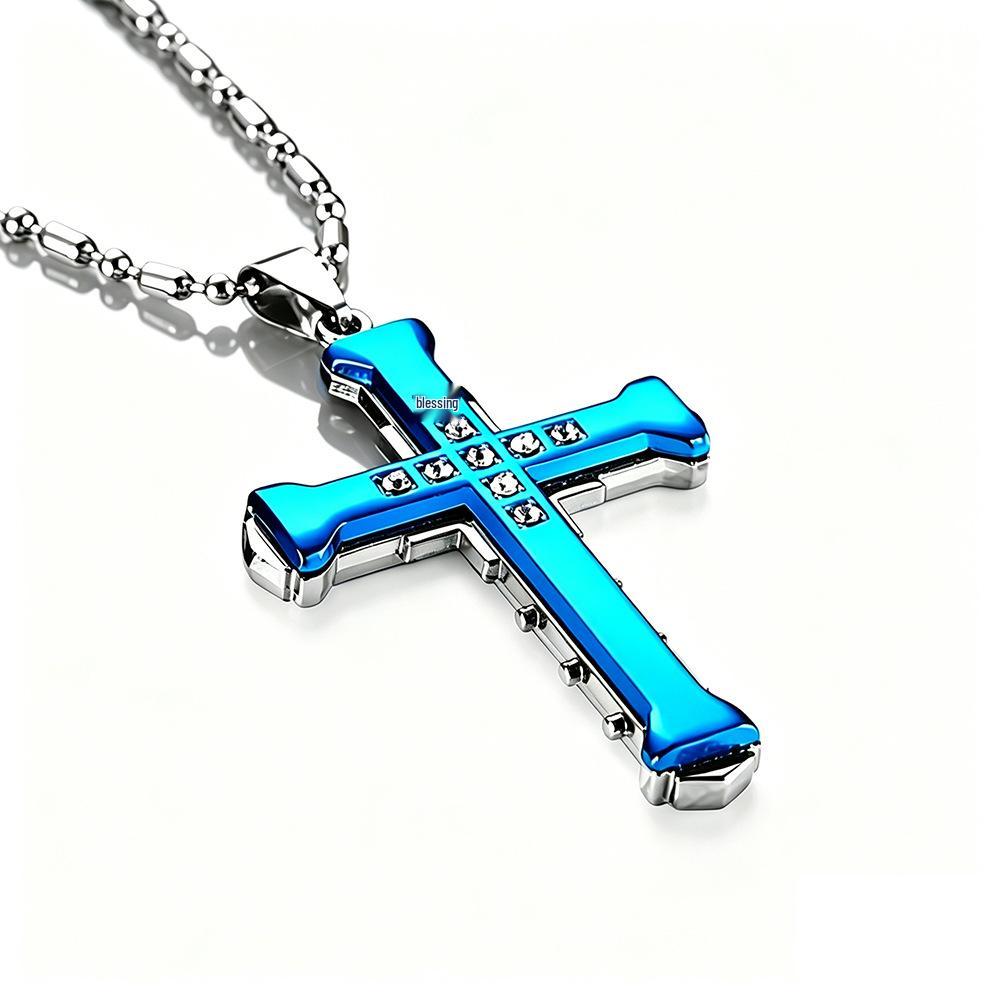 Elegant Multi-Layer Cross Pendant Necklace Jewelry