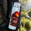 1PC Burning Fire Truck Art 750ml Color Plastic Sports Water Bottle Leakproof Flip Straw Lid Suitable for Sports Office Home Use