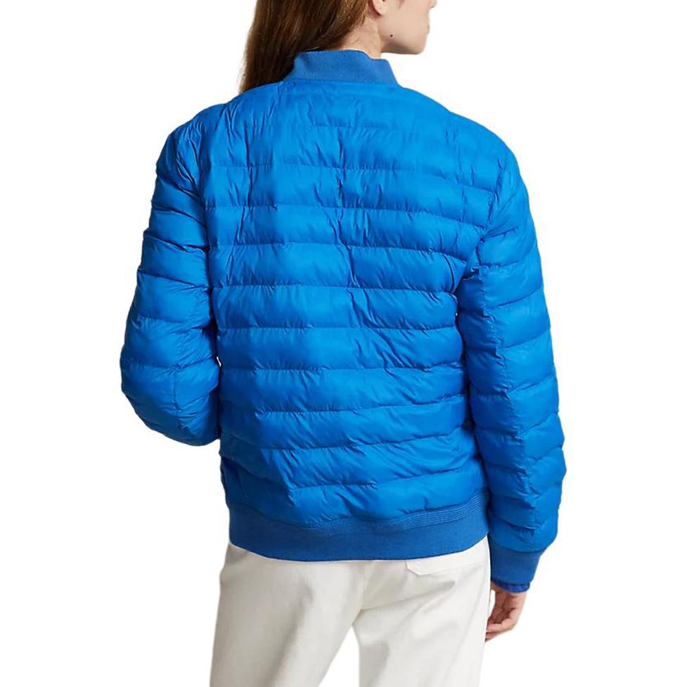 Polo Ralph Lauren Ikone Besticktes Pony Logo Baumwolljacke Damenjacke Blau 211924043-001
