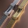 Klocktillbehör Armband Risgryn Klockarmband För Omega Seamaster klockarmband Böjd Ände Armband i Rostfritt Stål 18mm 19mm 20mm