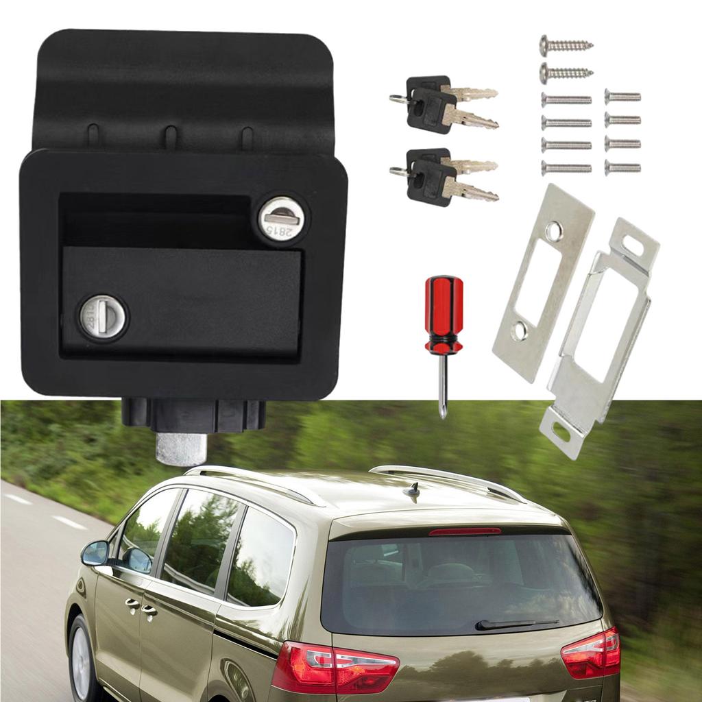 Wohnmobile Reiseanhänger Eingangstürschloss mit Paddelriegel Camper Riegel Kit Sicherer Schlüssel für Pferdeanhänger LKWs