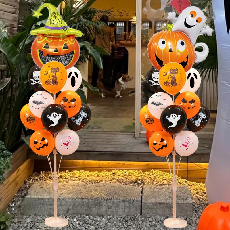 Halloween Pumpkin Atmosphere Balloons for Tables, Bars, Kindergartens, and Shopping Mall Displays