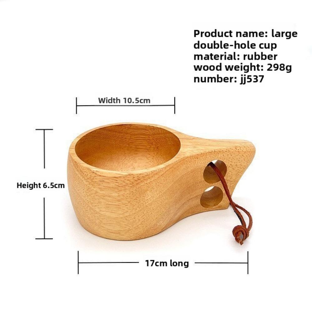

Rubber Wood Cup Creative Nordic Lanyard Milk Cup Handle Coffee Cup Wooden Water Cup 101-200ml