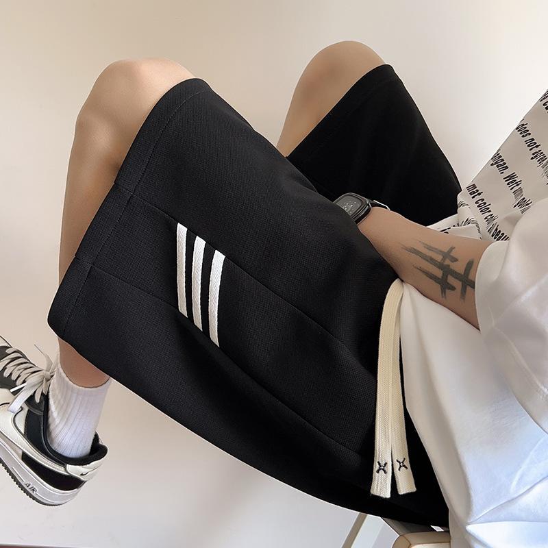 

American New Striped Shorts Men s Summer Loose Casual Pants New Style 4XL