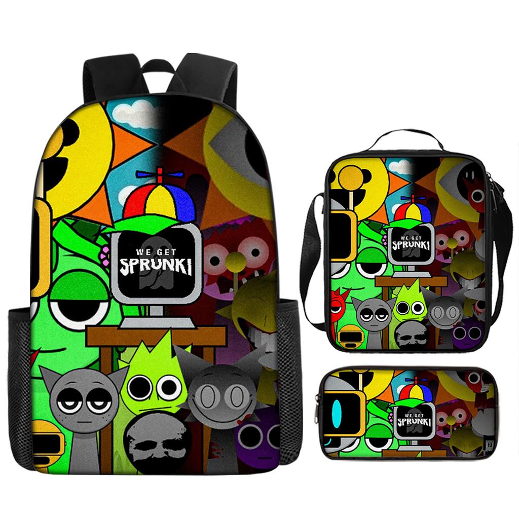 Large-capacity Backpack For Primary And Secondary School Students, Cartoon Shoulder Bag And Pencil Case For Children