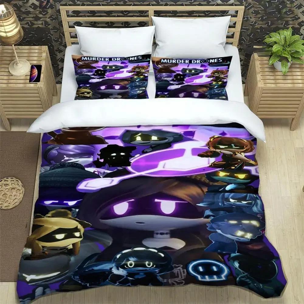 Murder Drones Cartoon Printed Bedding Sets Exquisite Bed Supplies Set Duvet Cover Bed Comforter Set Bedding Luxury Birthday Gift
