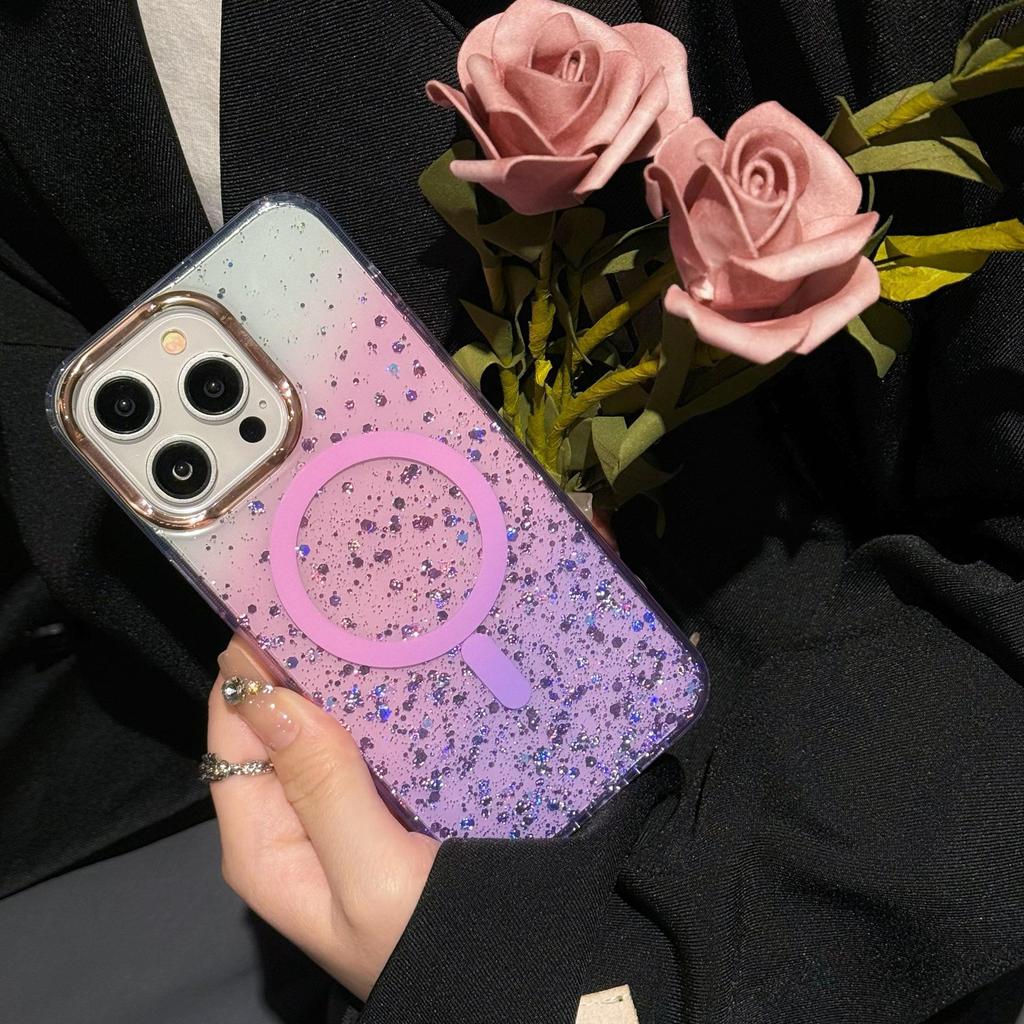 Apple iPhone 16/17 Pro Gradient Glitter Magnetic Case - Full-Coverage for Pro Max