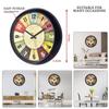 12-inch Plastic & Glass Analog Wall Clock - Classic Roulette (Silent Movement, Black Frame)
