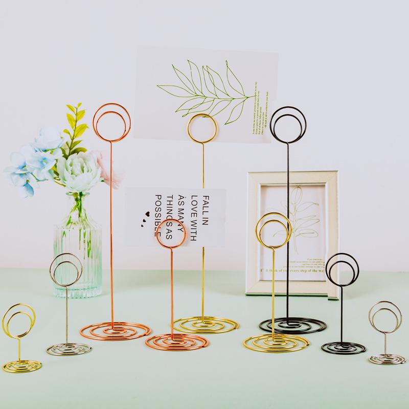 Gold Peacock Round Metal Memo Clip & Photo Holder