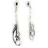 Altesse [K9433] - White 'Feathers' Silver Earrings