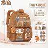 School Bag for Primary School Students, Grade 12 and 6 Girls, Cartoon Spine Protection and Burden Reduction, Backpack for Children Aged 12