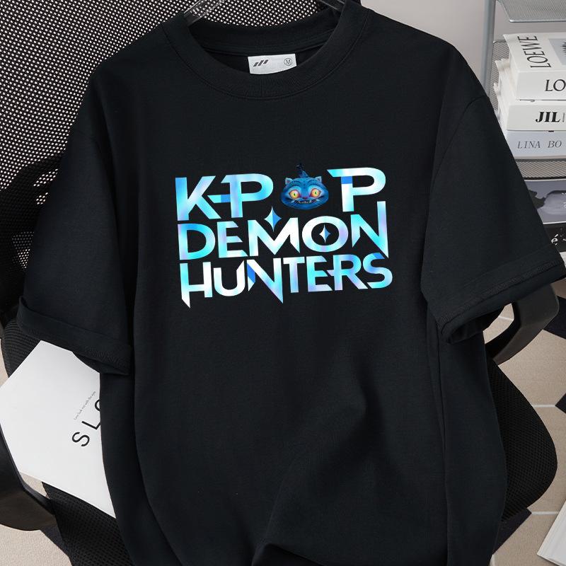 Kpop Korean Wave Witch Hunt Printed T-shirt Round Neck Short Sleeve 5981 EMA S