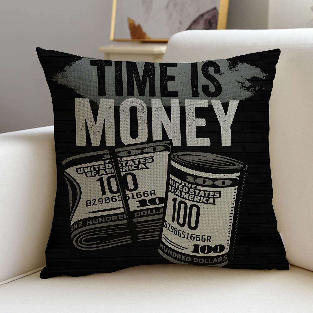 Sharp TTime is MoneyS Cushion Cover Breathable and skinfriendly linen pillowcase square removable and washable cushion